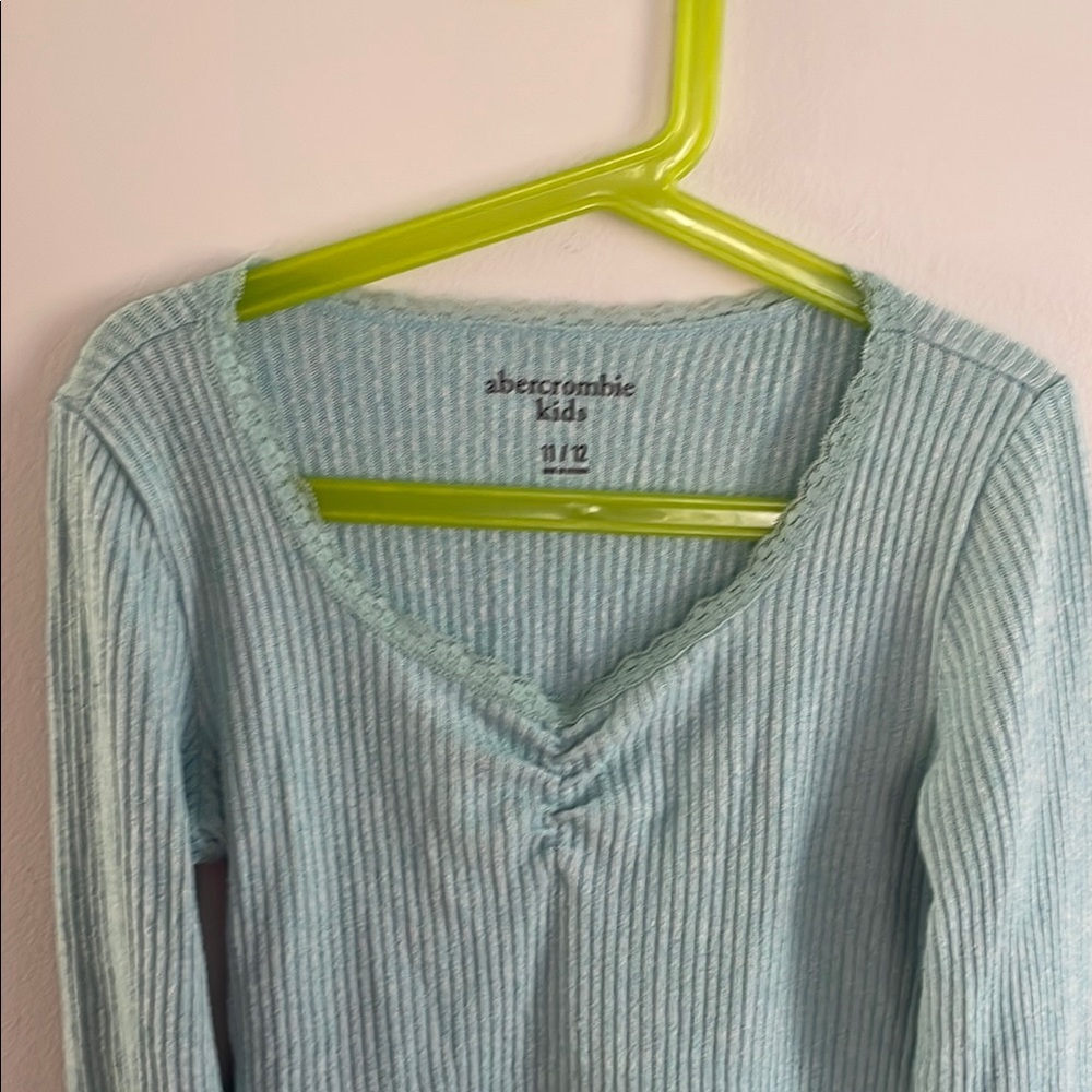 Abercrombie Kids Light Blue Ribbed Top